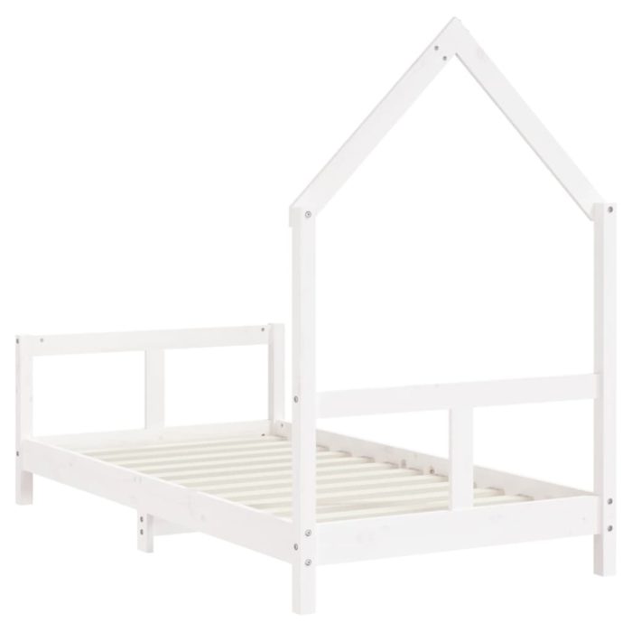 vidaXL Barnesengeramme hvit 80×160 cm heltre furu