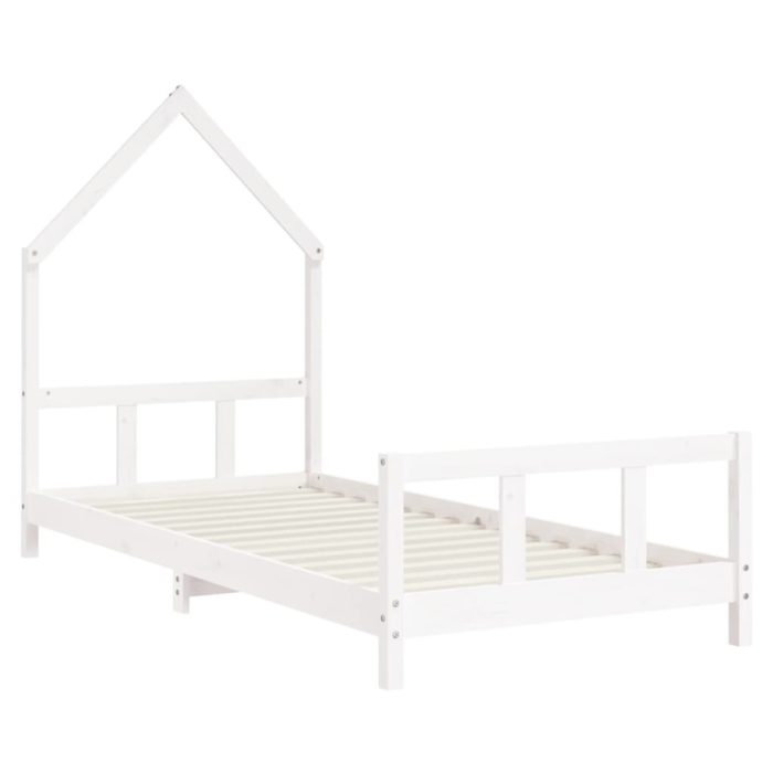 vidaXL Barnesengeramme hvit 90×190 cm heltre furu