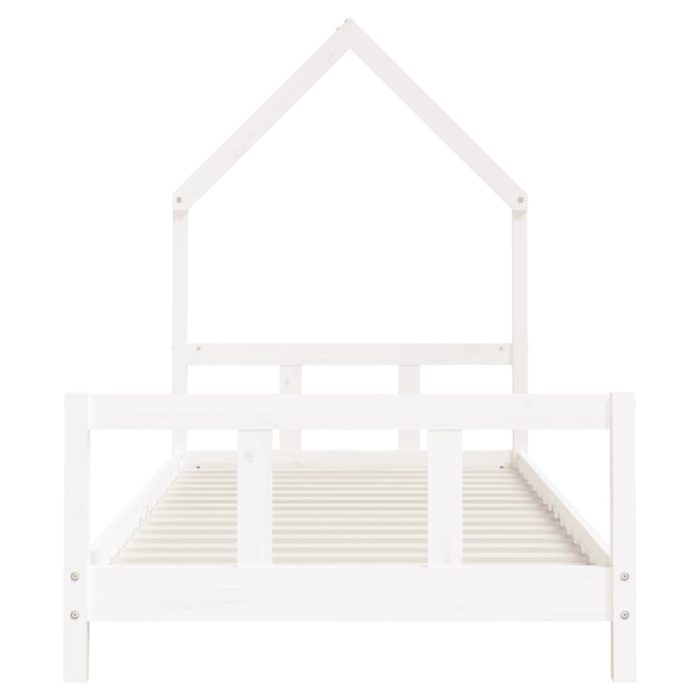 vidaXL Barnesengeramme hvit 90×190 cm heltre furu
