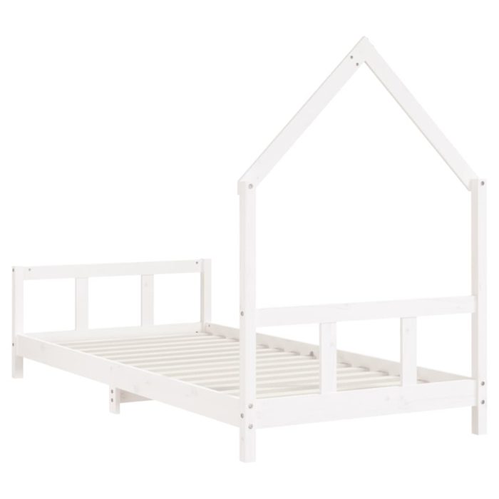 vidaXL Barnesengeramme hvit 90×190 cm heltre furu