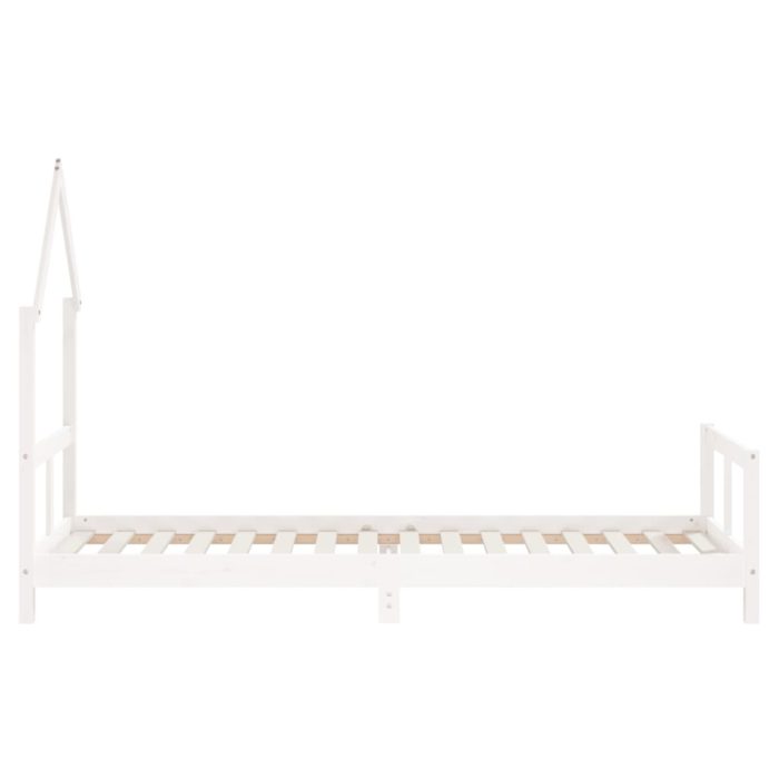 vidaXL Barnesengeramme hvit 80×200 cm heltre furu