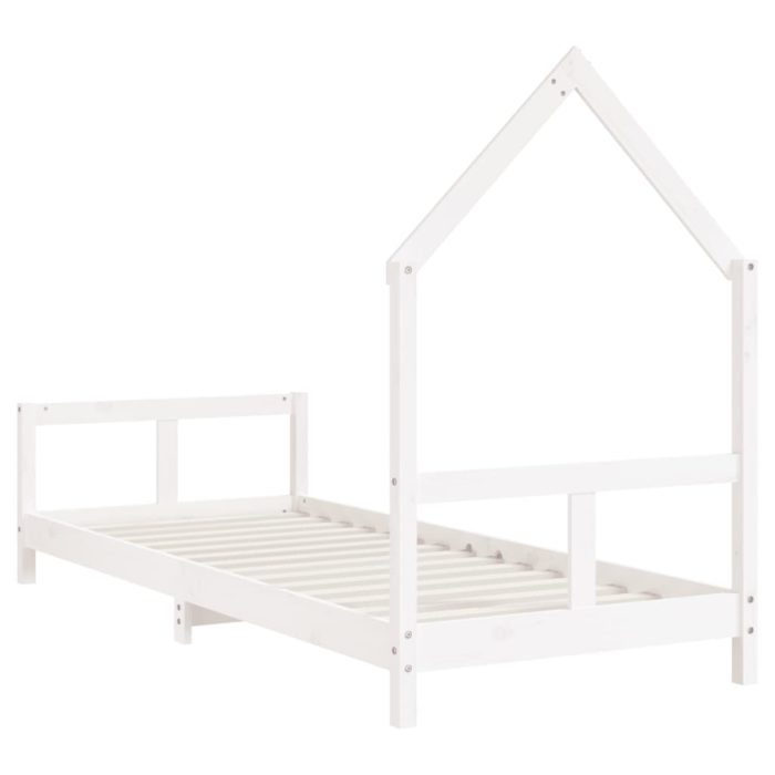 vidaXL Barnesengeramme hvit 80×200 cm heltre furu