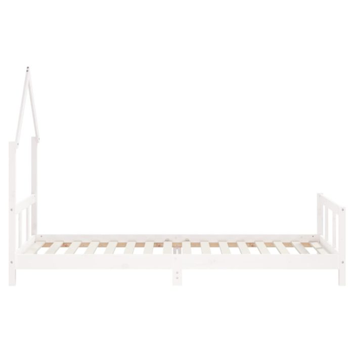 vidaXL Barnesengeramme hvit 90×200 cm heltre furu