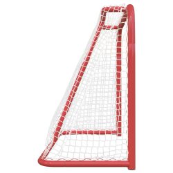vidaXL Hockeymål rød og hvit 183x71x122 cm polyester