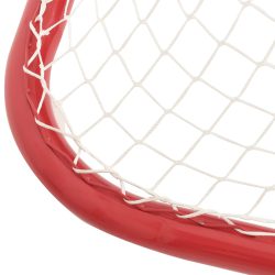 vidaXL Hockeymål rød og hvit 183x71x122 cm polyester