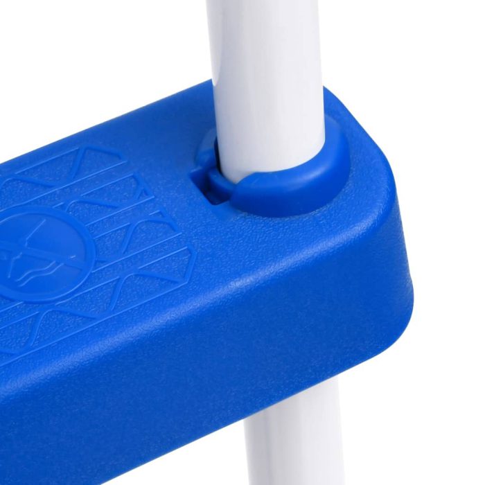 vidaXL Bassengstige blå og hvit 84 cm stål