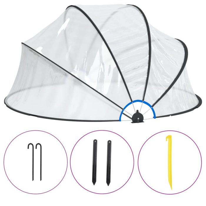 vidaXL Bassengkuppel rund 315×158 cm PVC