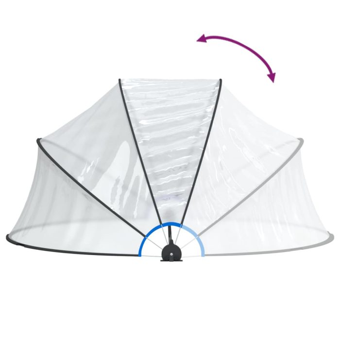 vidaXL Bassengkuppel rund 315×158 cm PVC