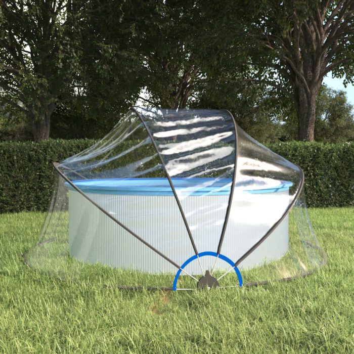 vidaXL Bassengkuppel rund 315×158 cm PVC
