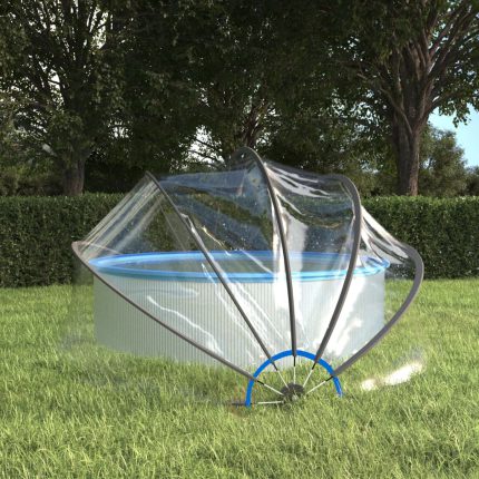 vidaXL Bassengkuppel rund 376×188 cm PVC