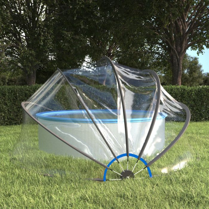 vidaXL Bassengkuppel rund 406×203 cm PVC