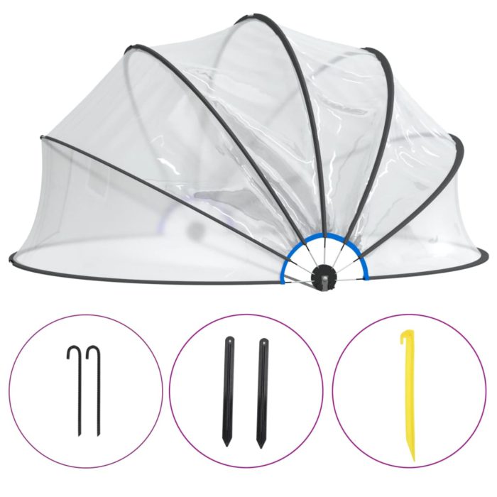 vidaXL Bassengkuppel rund 467×234 cm PVC