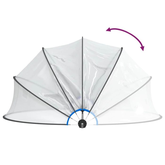 vidaXL Bassengkuppel rund 467×234 cm PVC