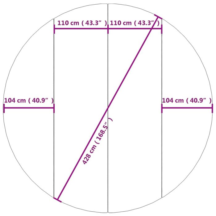 vidaXL Bassengduk lysegrå Ø428 cm polyester geotekstil