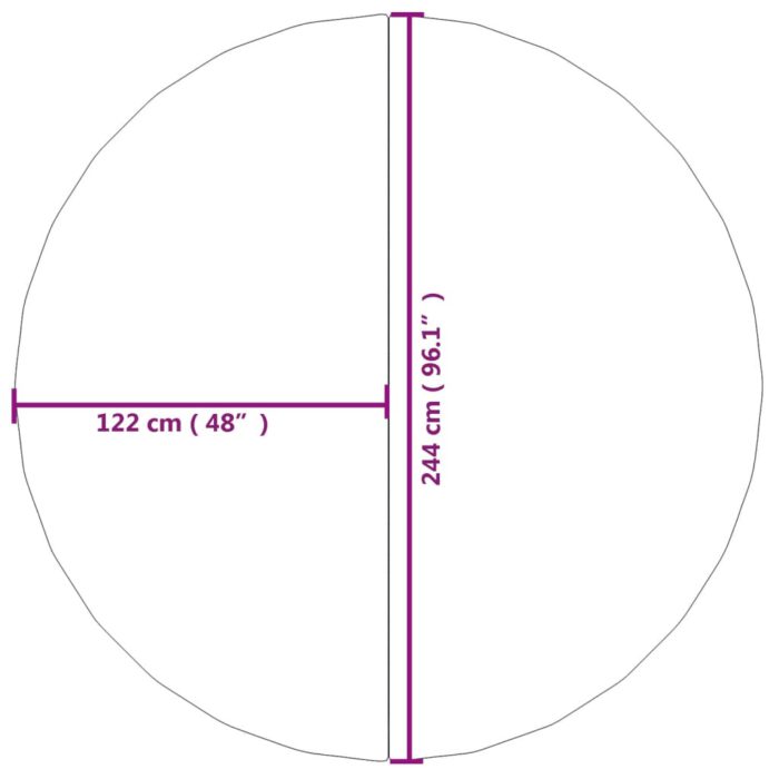 vidaXL Bassengduk lysegrå Ø244 cm polyester geotekstil