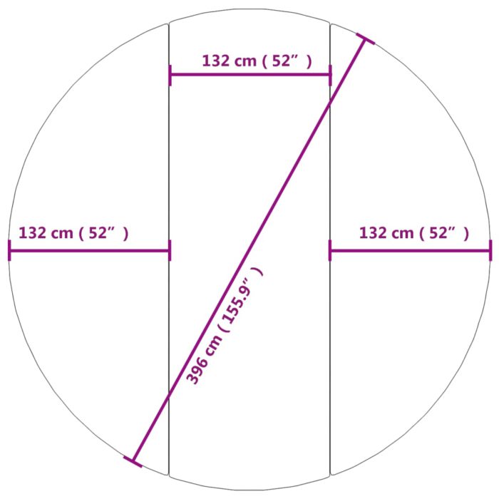 vidaXL Bassengduk lysegrå Ø396 cm polyester geotekstil