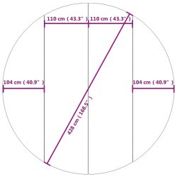 vidaXL Bassengduk lysegrå Ø428 cm polyester geotekstil