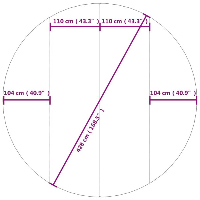 vidaXL Bassengduk lysegrå Ø428 cm polyester geotekstil