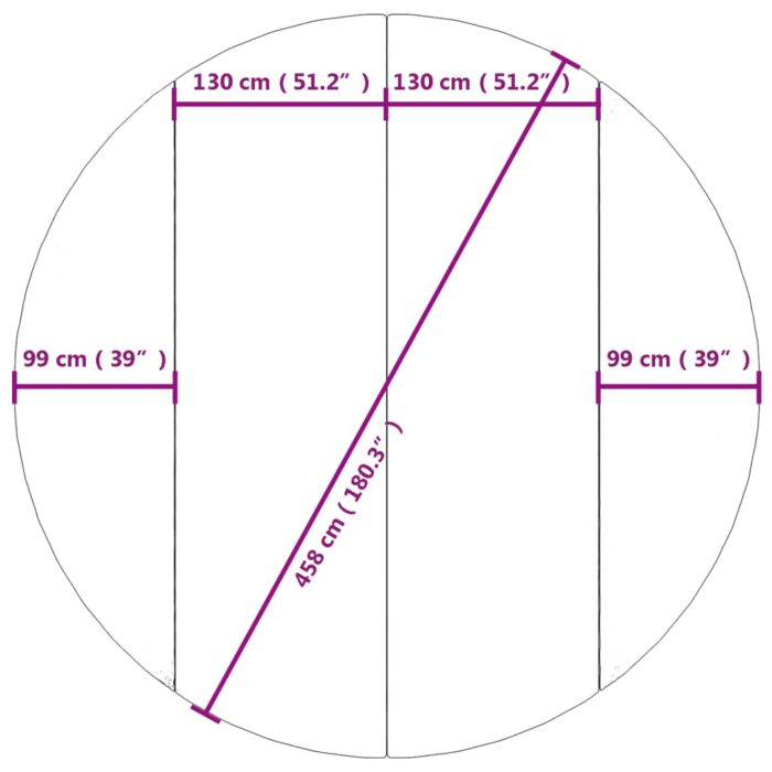 vidaXL Bassengduk lysegrå Ø458 cm polyester geotekstil