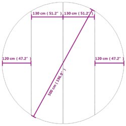vidaXL Bassengduk lysegrå Ø500 cm polyester geotekstil