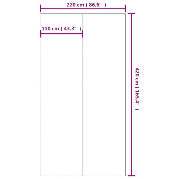 vidaXL Bassengduk lysegrå 420×220 cm polyester geotekstil