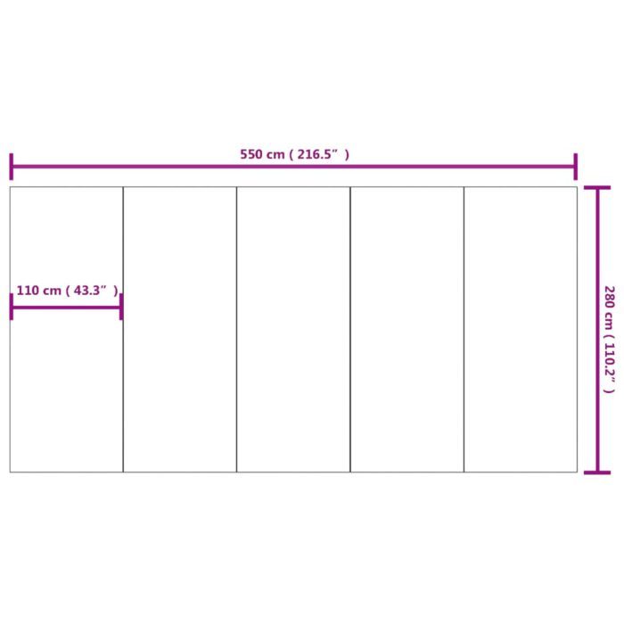 vidaXL Bassengduk lysegrå 550×280 cm polyester geotekstil