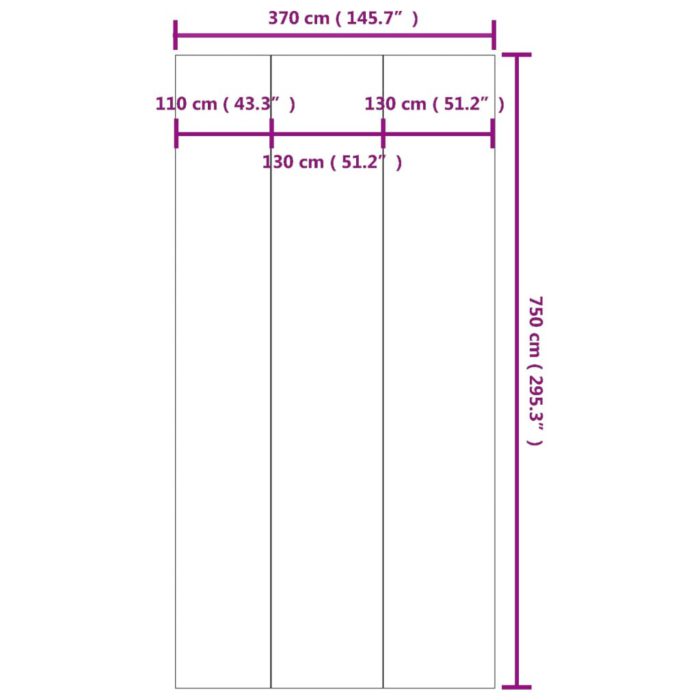 vidaXL Bassengduk lysegrå 750×370 cm polyester geotekstil