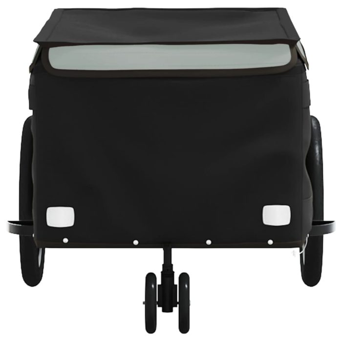 vidaXL Sykkelvogn svart og grå 30 kg jern