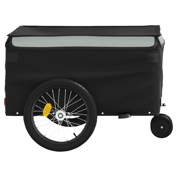 vidaXL Sykkelvogn svart og grå 30 kg jern