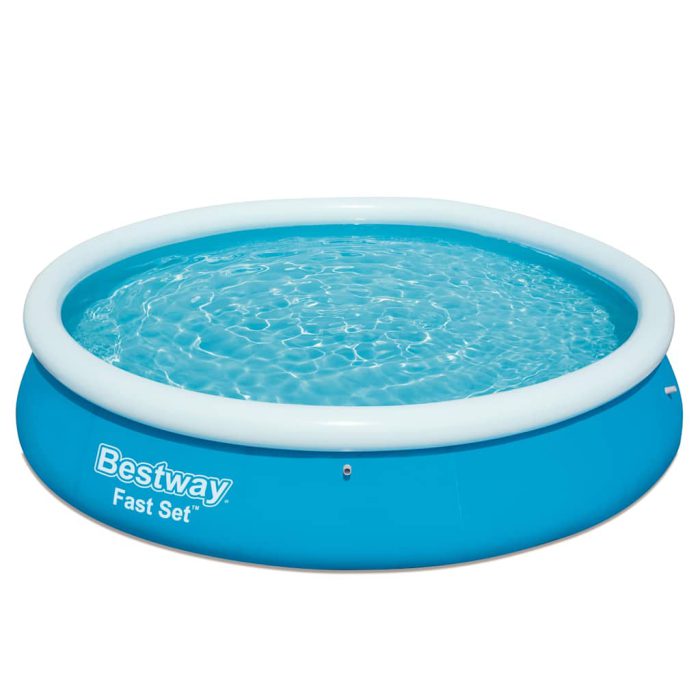 Bestway Oppblåsbart svømmebasseng Fast Set rundt 366×76 cm 57273
