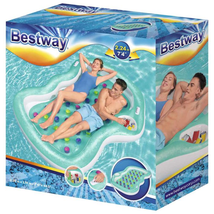 Bestway Flytemadrass Double Designer 224×174 cm