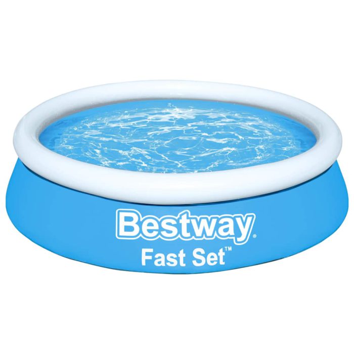 Bestway Oppblåsbart basseng Fast Set rundt 183×51 cm blå