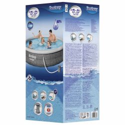 Bestway Oppblåsbart basseng Fast Set med pumpe 396×84 cm
