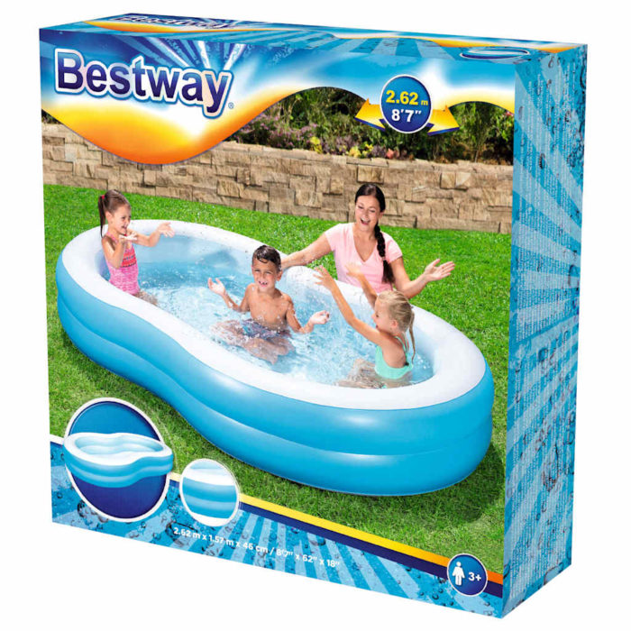 Bestway Big Lagoon Familiebasseng 262x157x46 cm