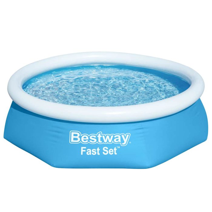 Bestway Oppblåsbart svømmebasseng Fast Set rundt 244×66 cm 57265