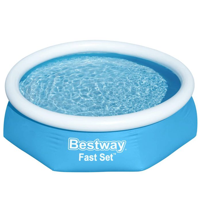 Bestway Oppblåsbart svømmebasseng Fast Set rundt 244×66 cm 57265