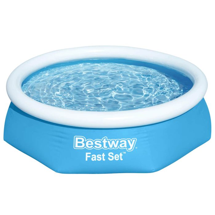 Bestway Oppblåsbart svømmebasseng Fast Set rundt 244×66 cm 57265