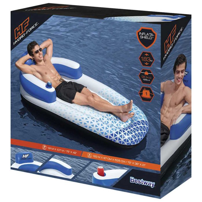 Bestway Hydro Force Flytende solseng 183×97 cm blå