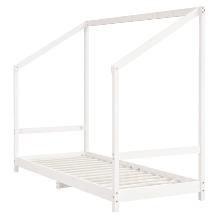 vidaXL Barnesengeramme hvit 80×200 cm heltre furu