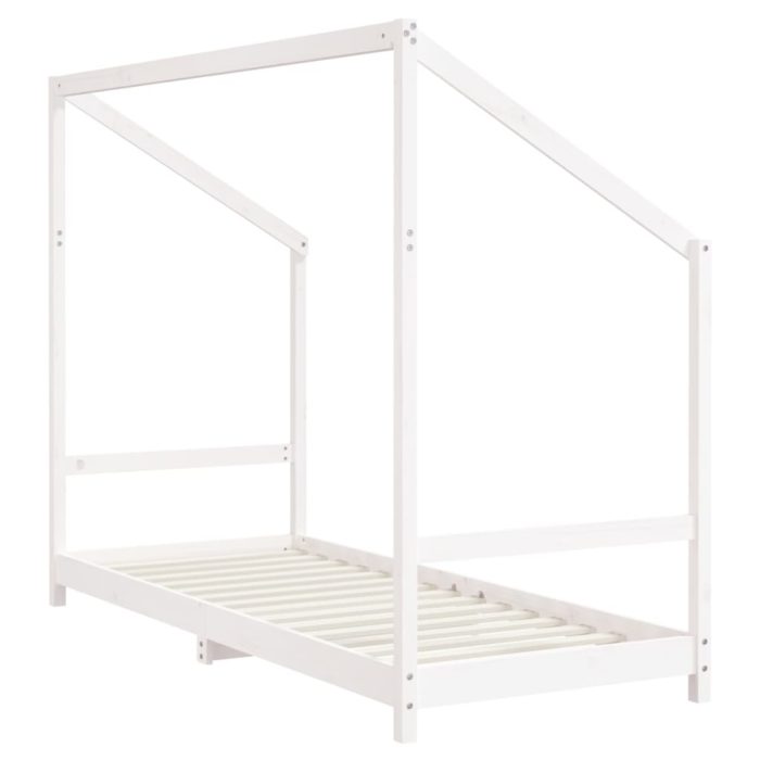 vidaXL Barnesengeramme hvit 80×200 cm heltre furu