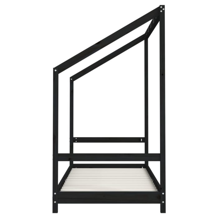 vidaXL Barnesengeramme svart 80×200 cm heltre furu
