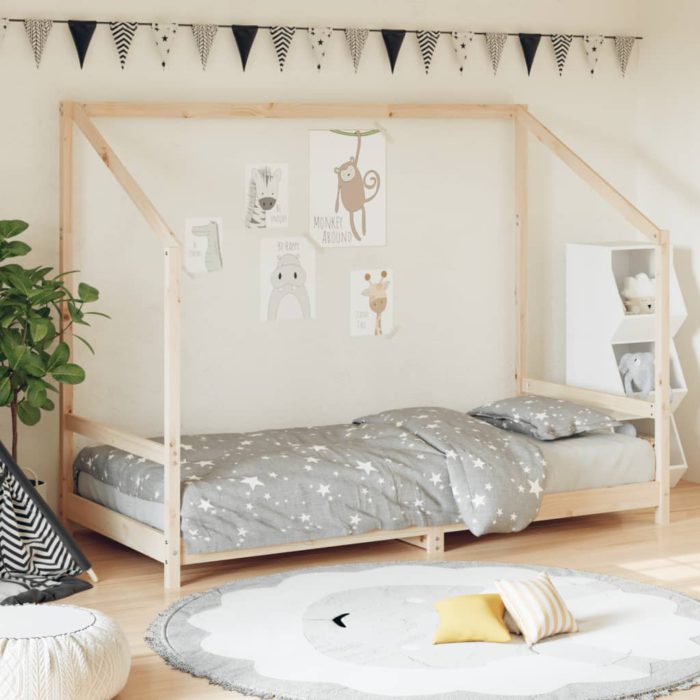 vidaXL Barnesengeramme 90×200 cm heltre furu