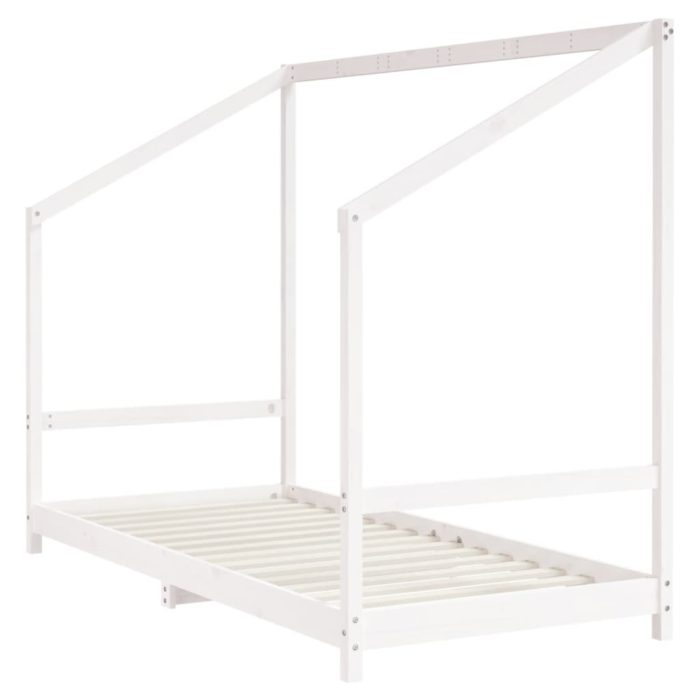 vidaXL Barnesengeramme hvit 90×200 cm heltre furu