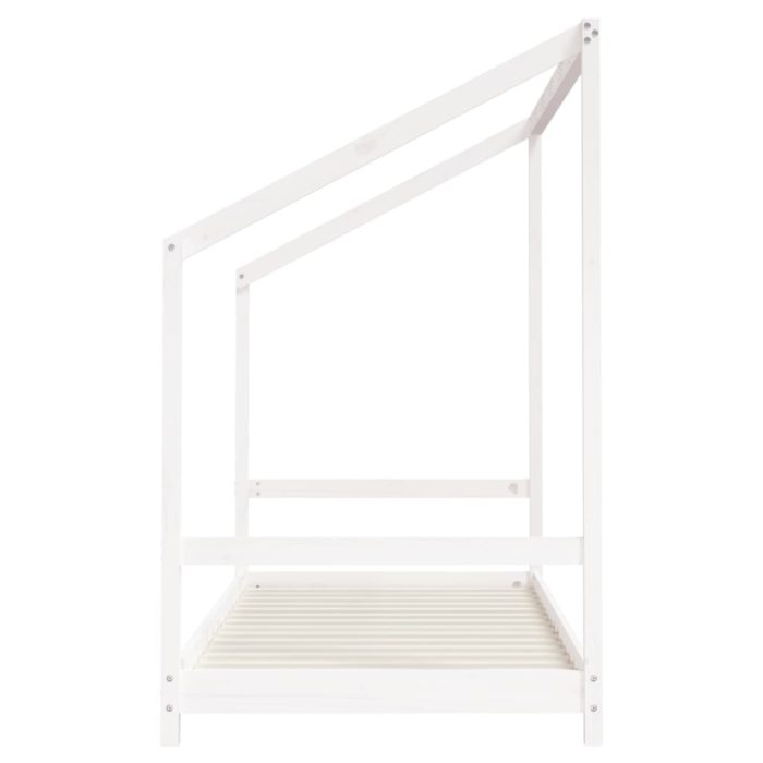 vidaXL Barnesengeramme hvit 90×200 cm heltre furu