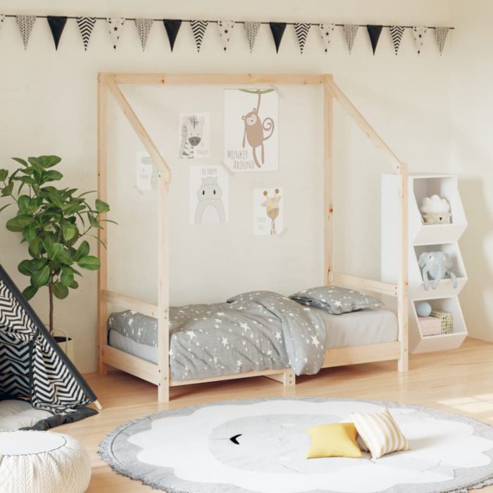 vidaXL Barnesengeramme 70×140 cm heltre furu