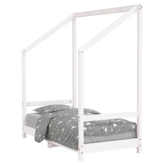 vidaXL Barnesengeramme hvit 70×140 cm heltre furu