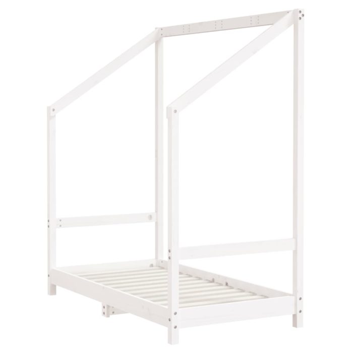 vidaXL Barnesengeramme hvit 70×140 cm heltre furu