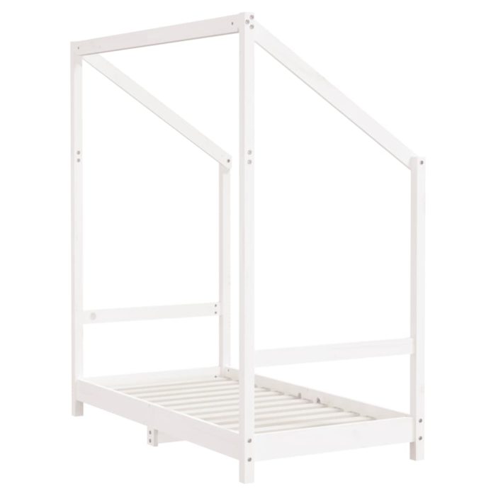 vidaXL Barnesengeramme hvit 70×140 cm heltre furu