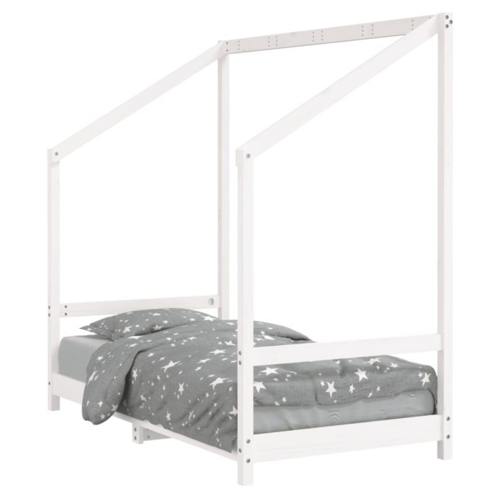 vidaXL Barnesengeramme hvit 80×160 cm heltre furu