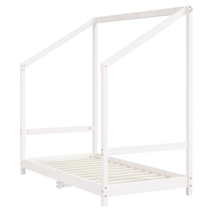 vidaXL Barnesengeramme hvit 80×160 cm heltre furu